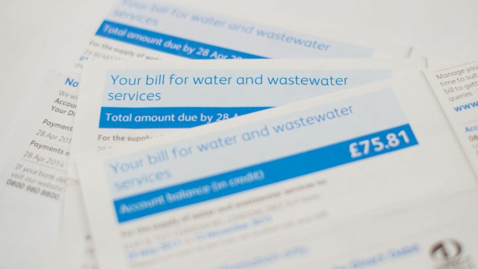 Water Bills In England And Wales To Rise By Average Of £10 Per Month