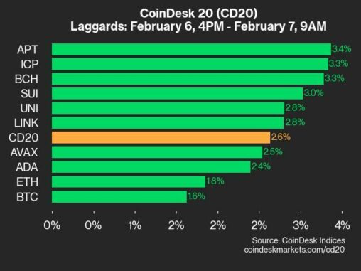Coindesk 20 Performance Update: Ltc Gains 4.9% As All Assets Trade Higher