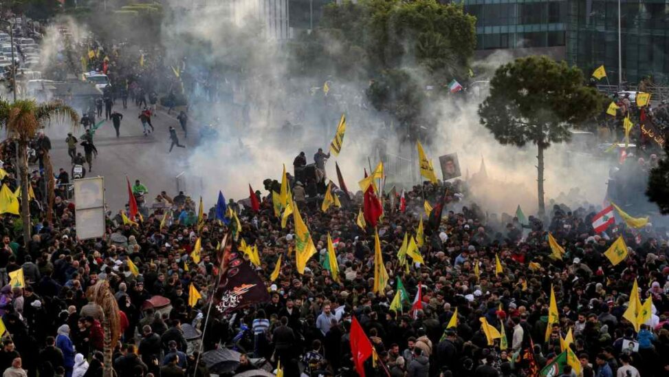 Hizbollah Supporters Protest In Lebanon as Tensions Rise Over Iran Flights