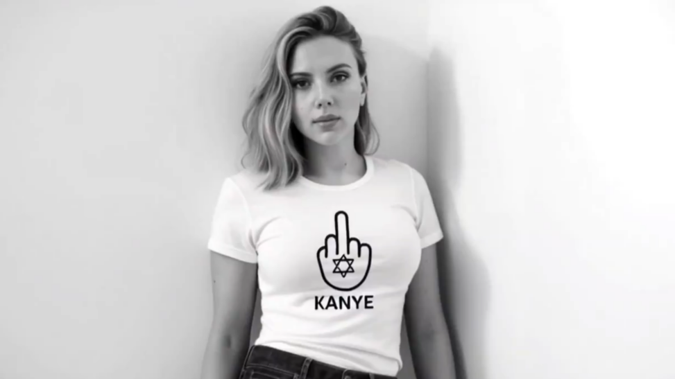 Scarlett Johansson Responds After Her Likeness Is Used In Ai Video Of Celebrities Condemning Kanye West's Antisemitism