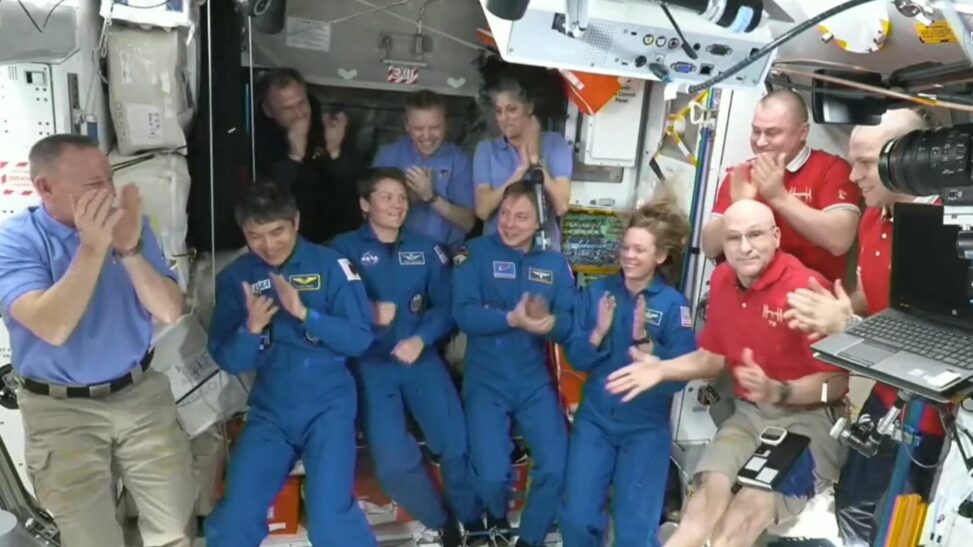Crew Welcomed Into International Space Station To Replace Astronauts Stranded For Nine Months