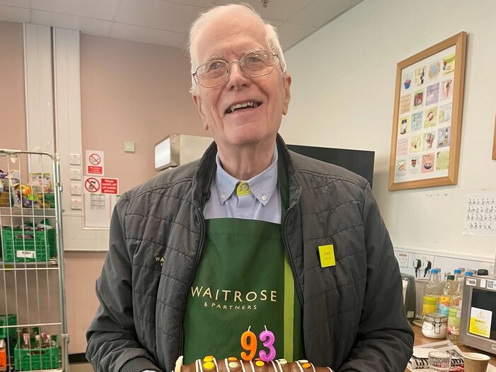 Meet the 93 year old grocery store worker who loves his job — and has no plans to stop