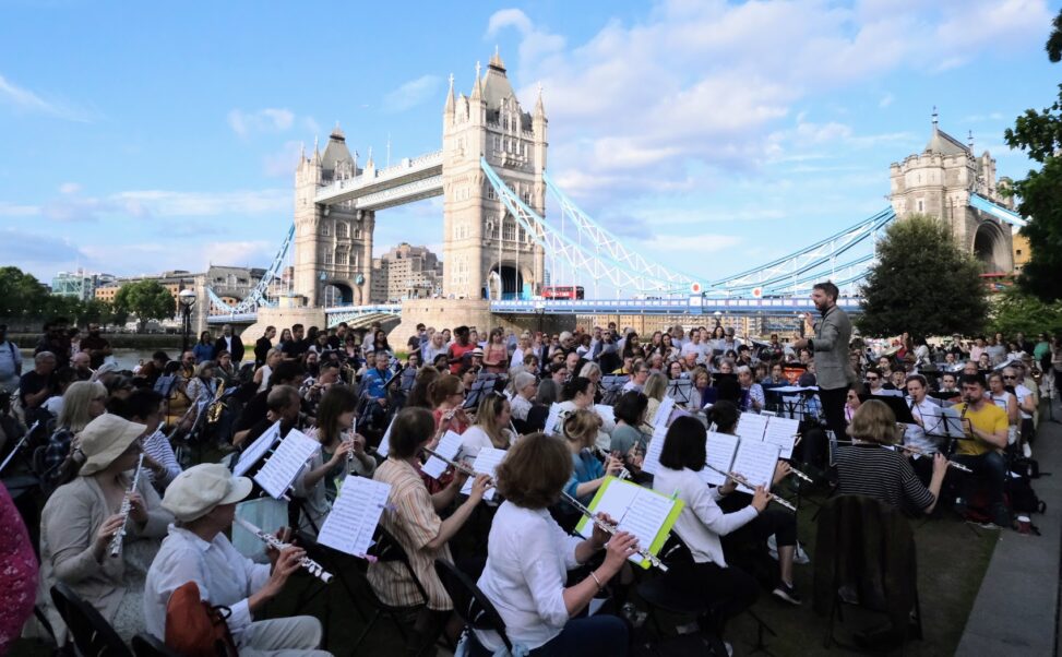 Perform with the big summer wind orchestra and choir all welcome to join in regents park