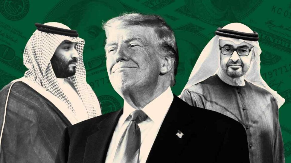 Trump seeks bromance and billions as he heads to gulf