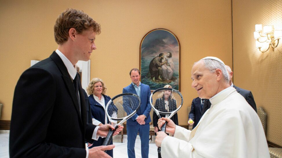 Sinner in the vatican as tennis star meets pope leo