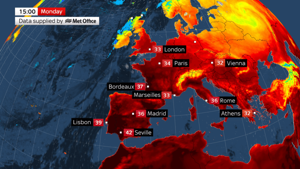 What is a 'heat dome' and how long is it set to affect the uk?