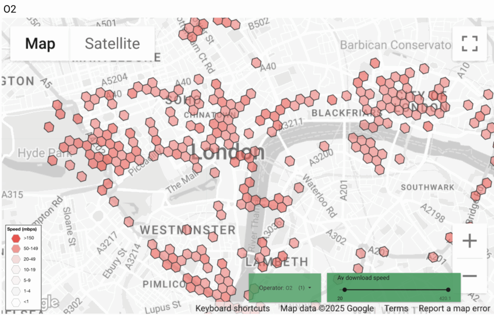 What is central london's best mobile network?