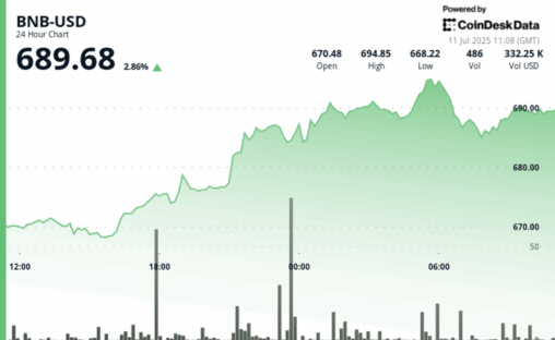 Bnb climbs toward $700 as $1b token burn and corporate treasury plans fuel demand