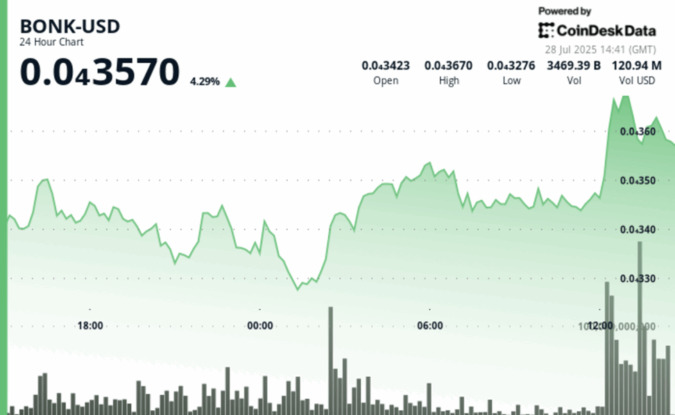 Bonk surges 6% as solana ecosystem momentum sparks investor interest