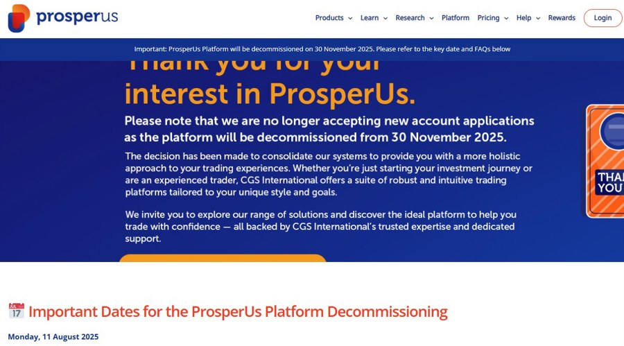 Singapore based retail broker prosperus to shut down 4 years after launch