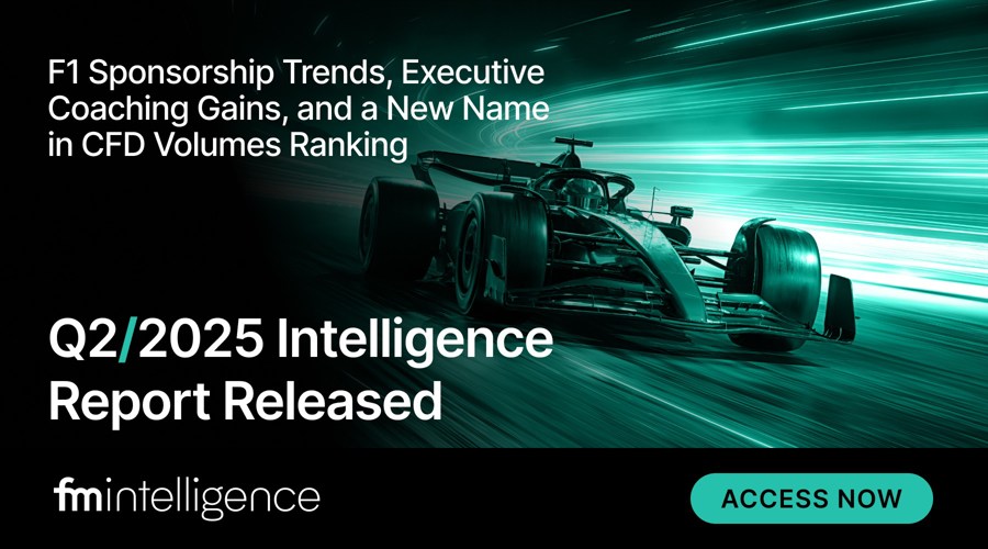 F1 sponsorship trends, executive coaching, new name in cfd volumes ranking