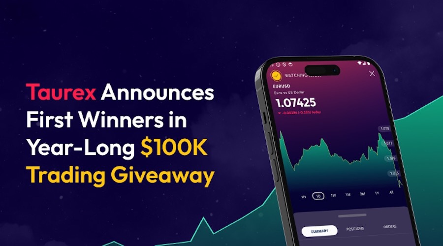 Taurex announces first winners in year long $100k trading giveaway