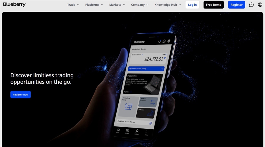 Blueberry launches new brand & website, focusing on clarity, precision, trader empowerment