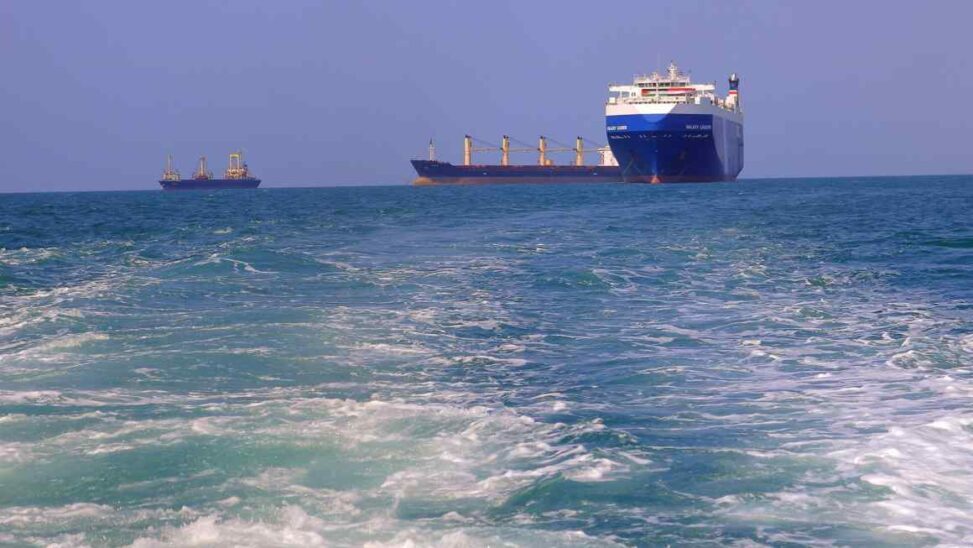 Red sea ship hit by waves of attacks in apparent step up in houthi tactics