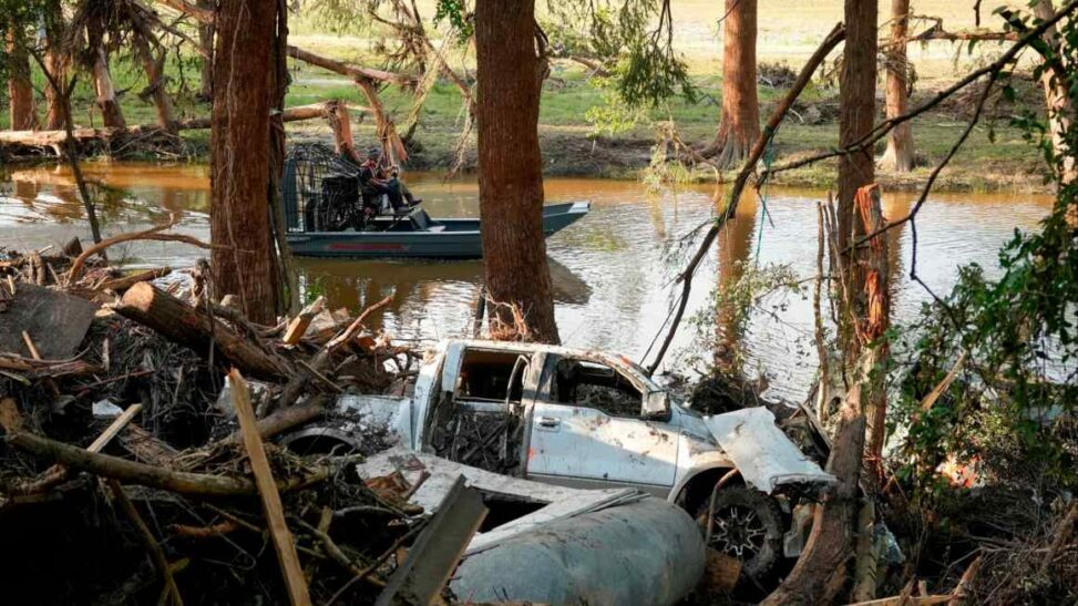 Texan communities reel as holiday idyll becomes a disaster zone