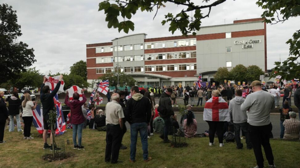 'simmering' division in town where hotel for asylum seekers is beacon for unrest
