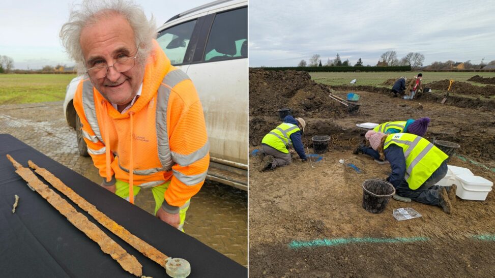Ancient roman settlement uncovered after rare swords found