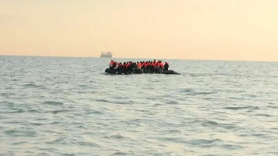 This flimsy vessel carrying migrants could reach british waters in a few hours' time