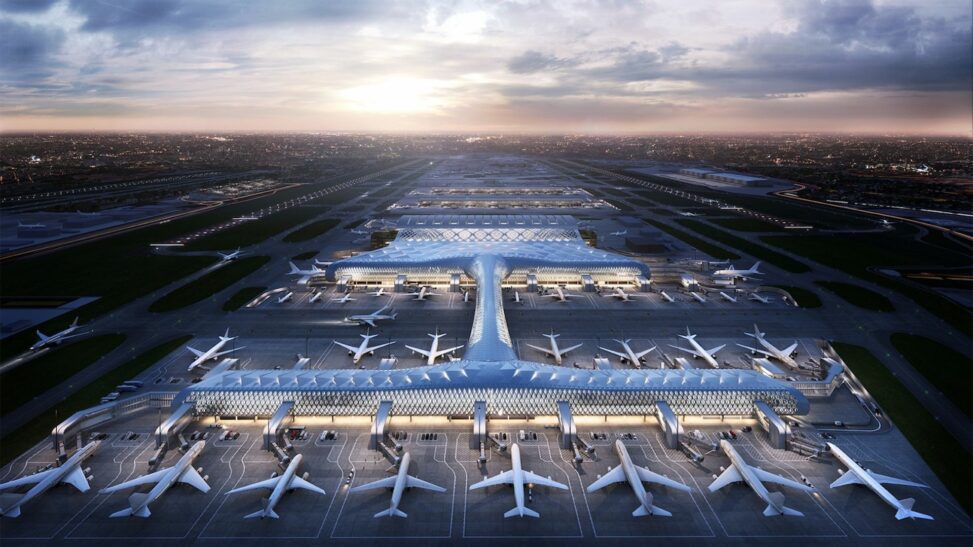 Hotel tycoon announces expansion plan for heathrow airport which includes shorter third runway