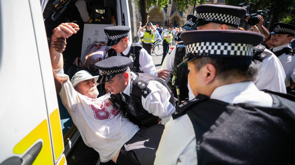 More than 70 arrests at protests over palestine action ban