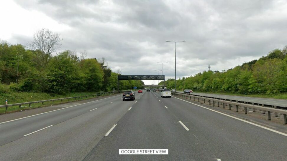 Police hunt four people who fled from mercedes after fatal motorway crash