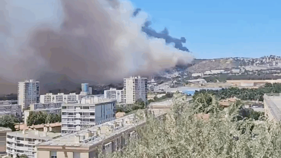 Major wildfire breaks out near french city with flights suspended at airport