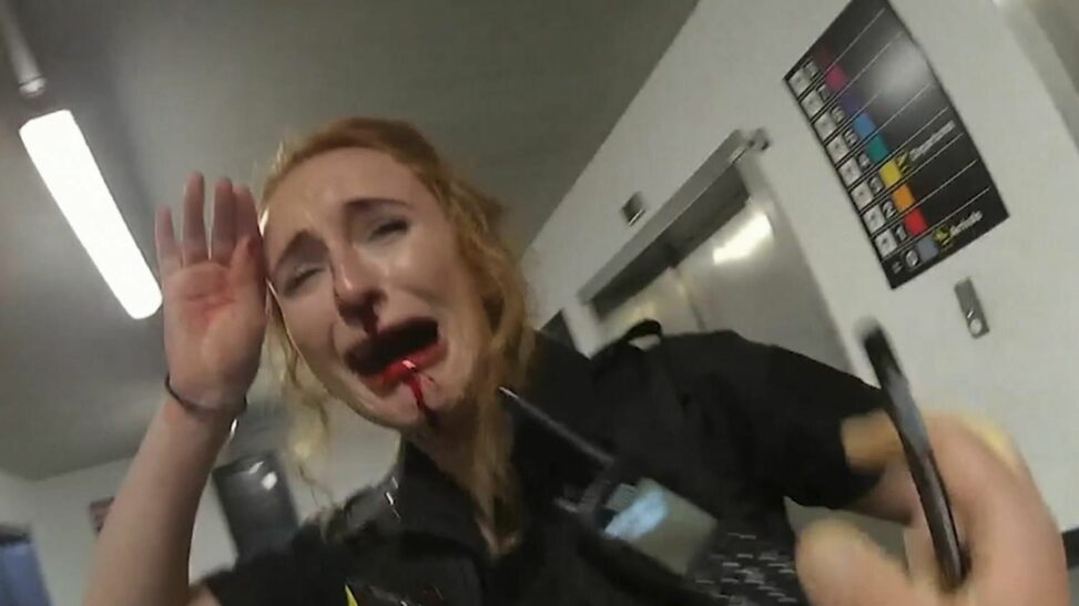 Pc attacked in airport brawl was 'terrified' and says people just filmed on their phones