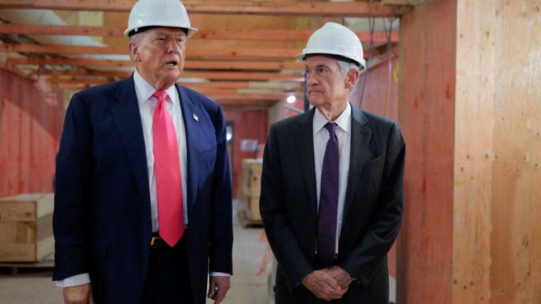 Trump visits the federal reserve headquarters