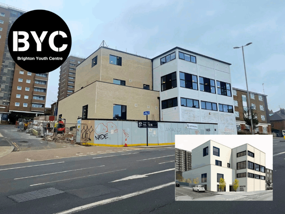 Brighton youth centre’s transformation takes shape as building work reaches a major milestone