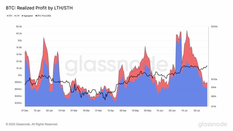 Bitcoin profit taking appears modest even near all time high