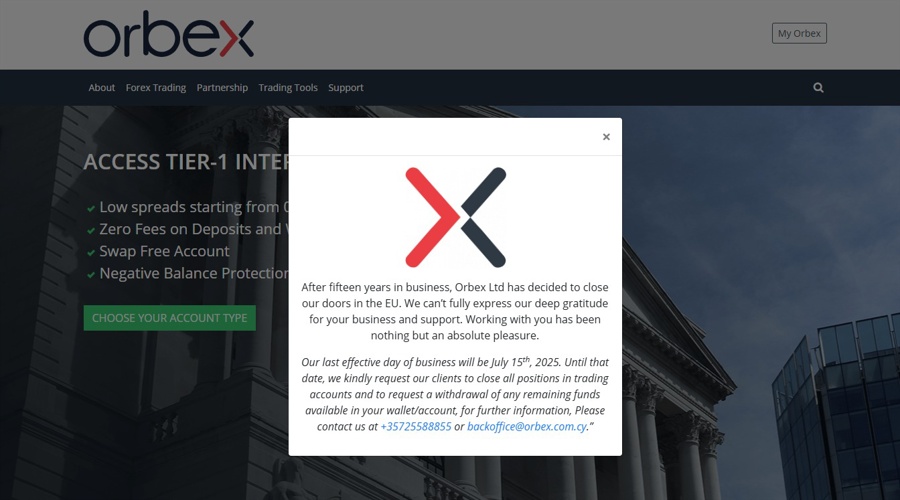 Cfds broker orbex exits eu, surrenders cysec licence