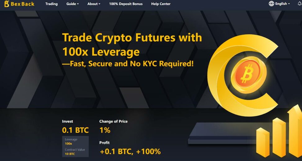 Double deposit bonus, $50 welcome bonus & no kyc 100x leverage trading now available on bexback