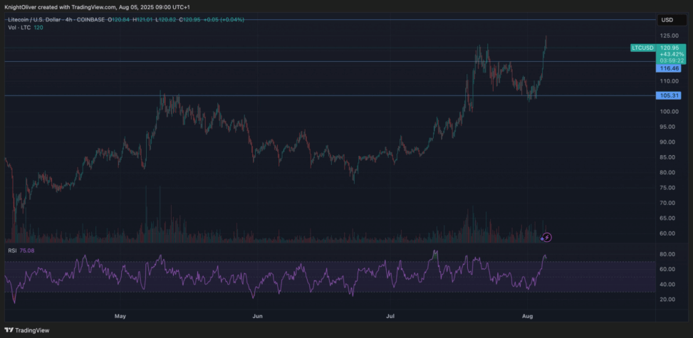 Litecoin surges 10% on etf hopes and merchant activity amid quiet rotation