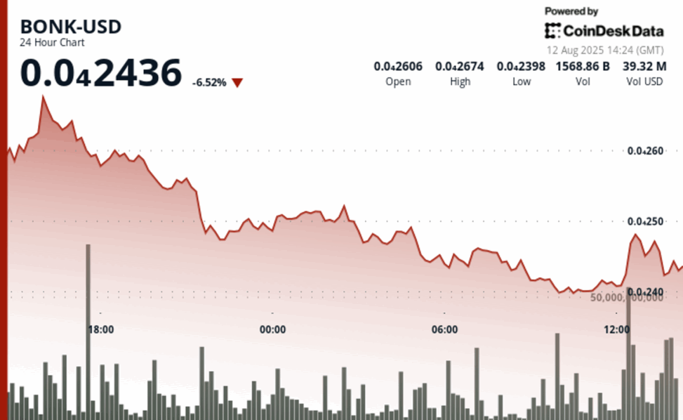 Bonk slides 6% to test key support