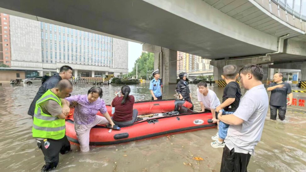China orders 'all out' rescue operation as 10 killed and dozens missing after floods
