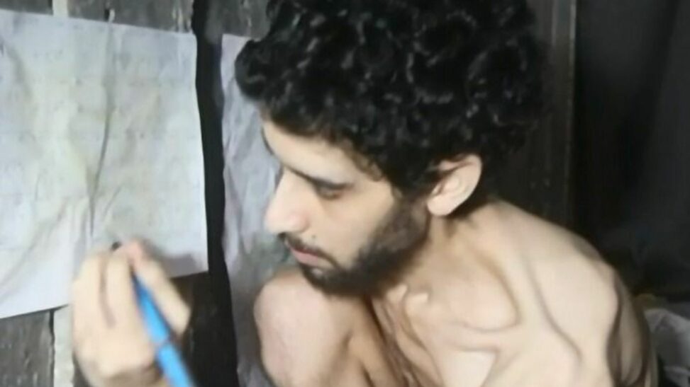 Videos of emaciated israeli hostage released by hamas