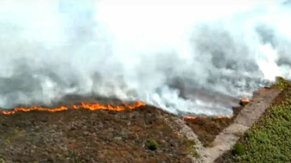 Moor fire near yorkshire raf base declared major incident