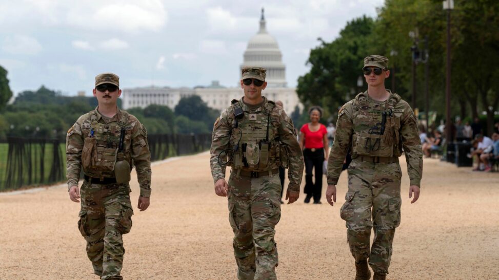 National guard will begin carrying firearms in washington dc, official says