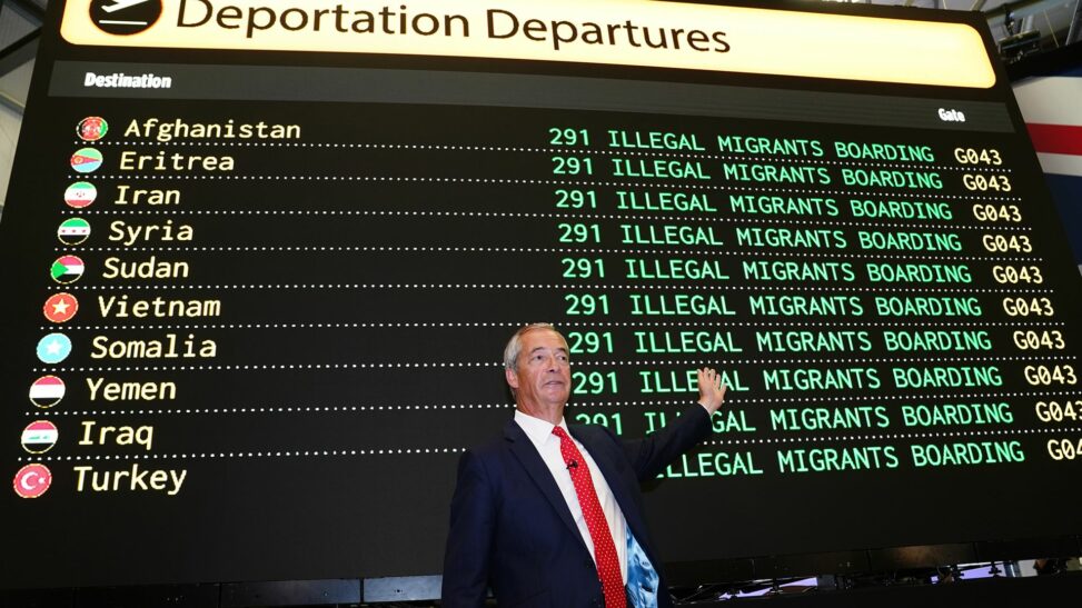 'he wants britain to fail': farage under fire after revealing plans for mass deportations