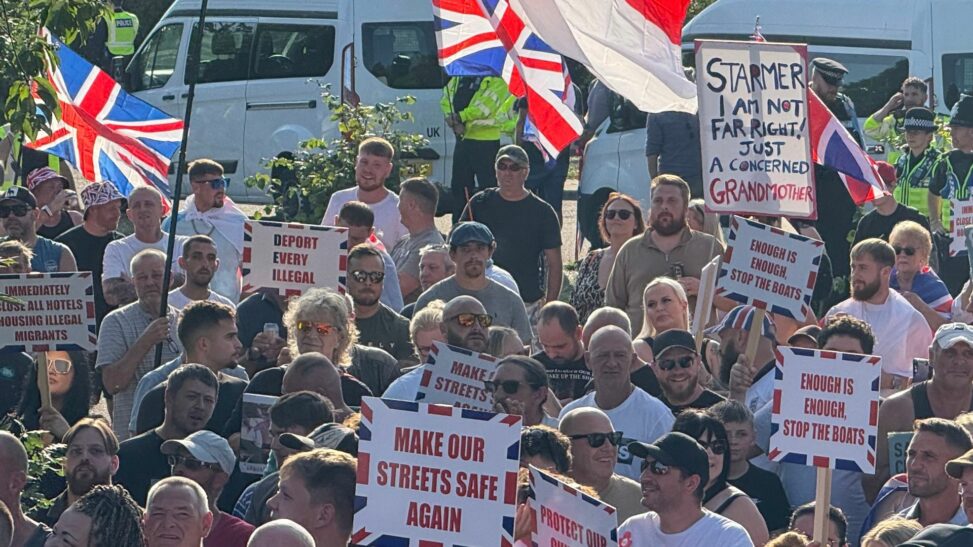 Friday night's anti migrant protests in norwich were peaceful but anger is bubbling