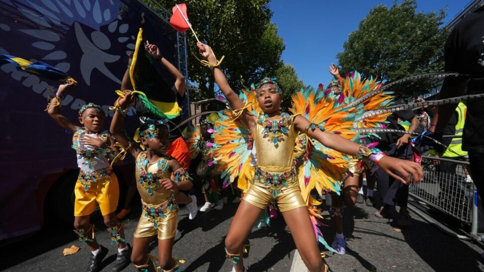 Streets filled with colourful costumes and music for notting hill carnival