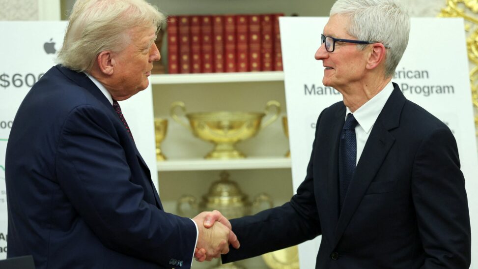 Trump announces yet more tariffs and praises 'significant step' from apple