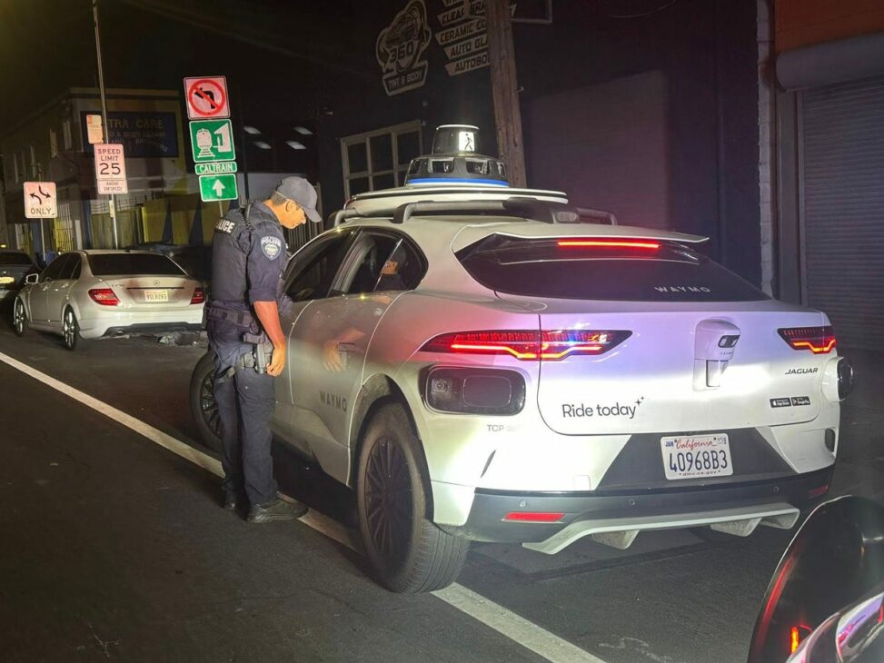 'no driver, no hands, no clue': san bruno police officers were met with a first after pulling over a waymo
