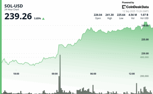 Sol rallies as novogratz calls solana ‘tailor made’ for financial markets, analyst sees $1,314 target