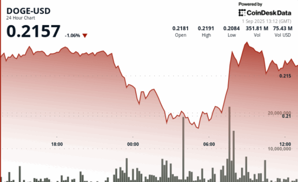 Dogecoin price hits $0.22 resistance on volume spike. what’s next?