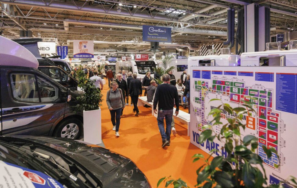 Celebrities en route to the motorhome & caravan show
