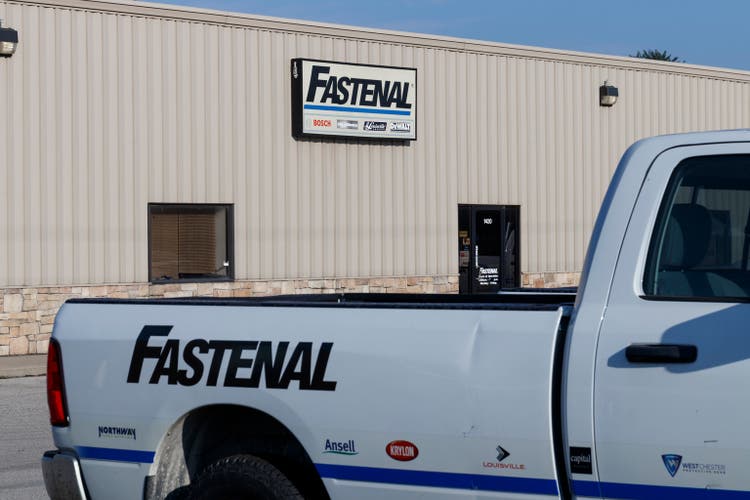 Fastenal falls after august daily sales growth rate declined from july