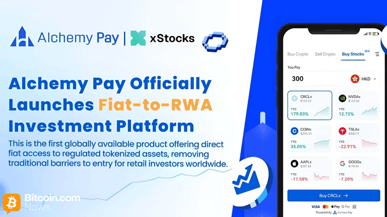 Alchemy pay launches fiat to rwa platform with visa, mastercard, and xstocks support, bringing wall street to users worldwide