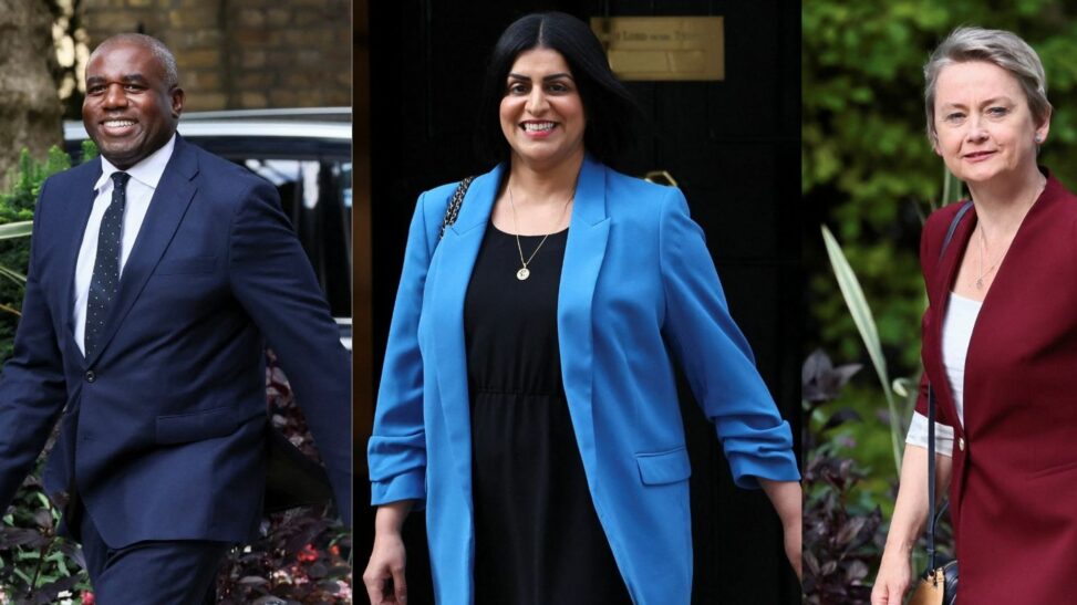 Lammy, cooper and mahmood get new jobs in major reshuffle after rayner's resignation