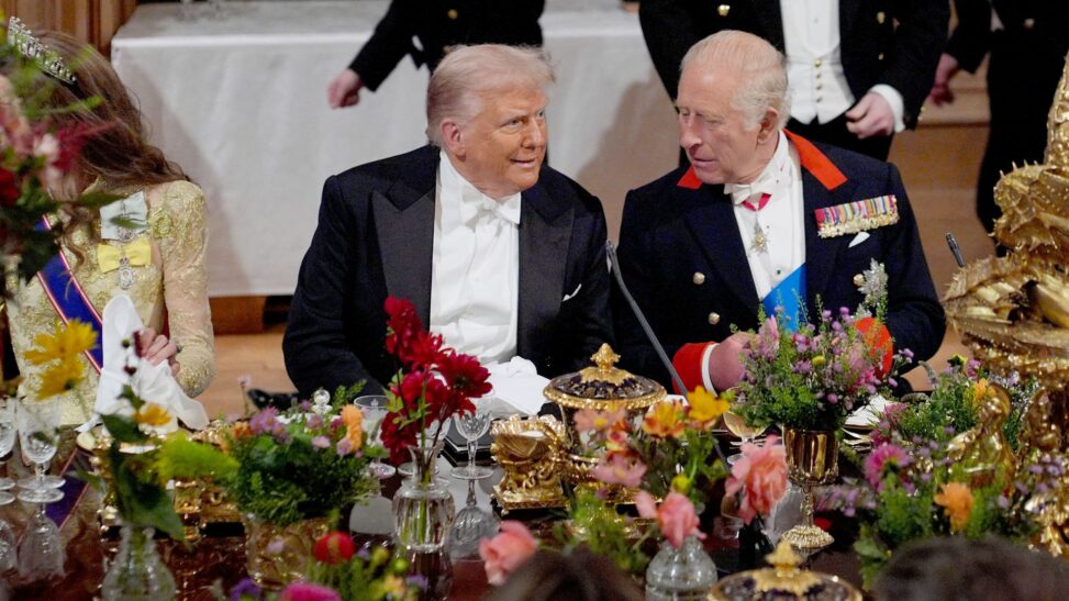 Trump hails 'highest honour of my life' at state banquet as king references trade, ukraine and environment